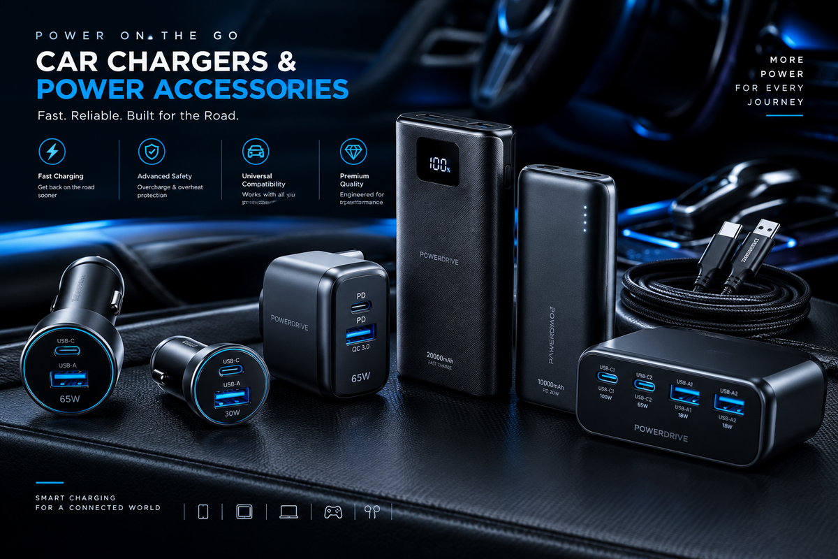 Car Chargers & Power.